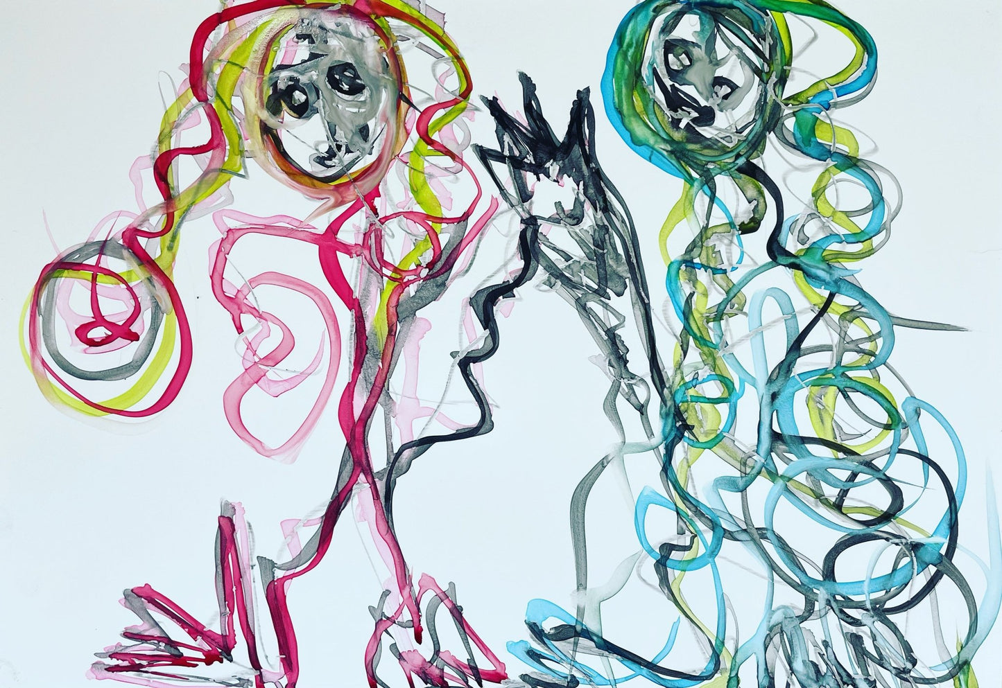 Beste Freundinnen / Ladies Best Buddies (II) - Dancing High Five - WALTHER FINEART GERMANY